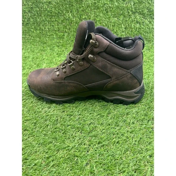 Timberland Keele Ridge Brown Leather Waterproof Boots Mens Size 9 Wide 6905B - Picture 4 of 11